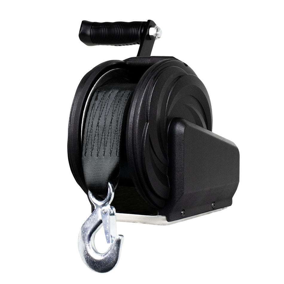 Powerwinch Select Series Winch 1,000lb, 8" Crank Arm - Carbon Black [21400-W-1000-8-B-R]