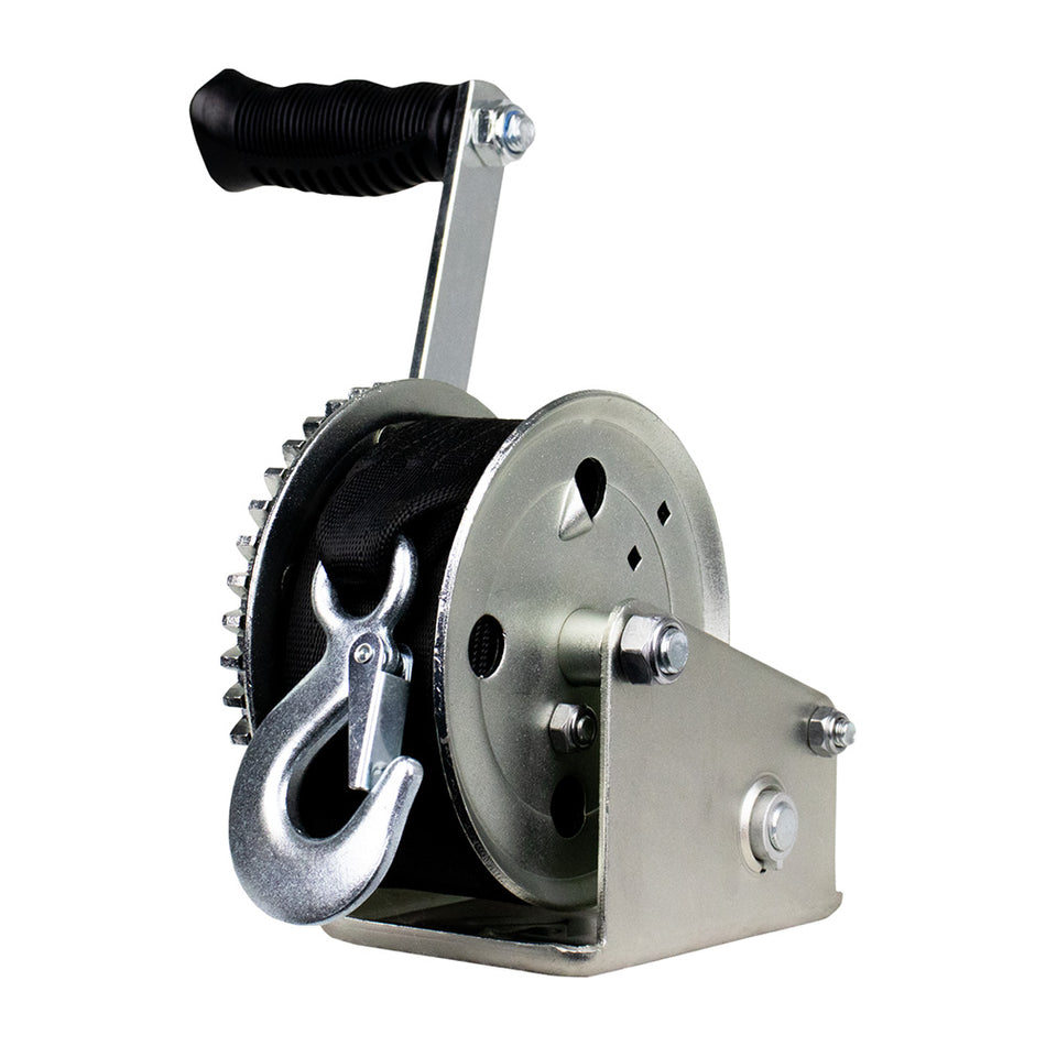 Powerwinch Utility Series Winch 600lb, 8" Crank Arm - Zinc [21500-W-0600-8-Z-R]