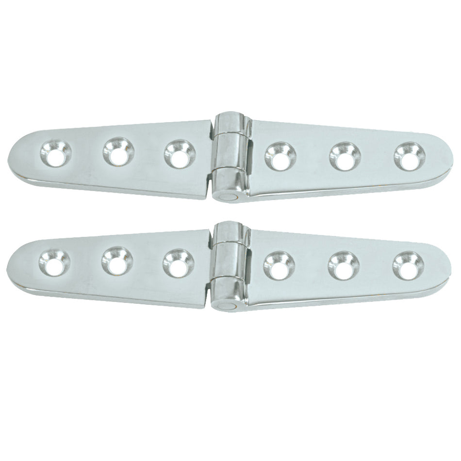 Whitecap Strap Hinge - CP/Brass - 6" x 1-1/8" - Pair [S-0605C]